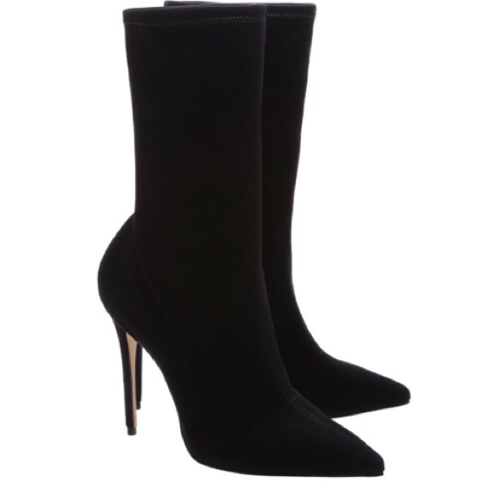 suede sock bootie (SCHUTZ) 8